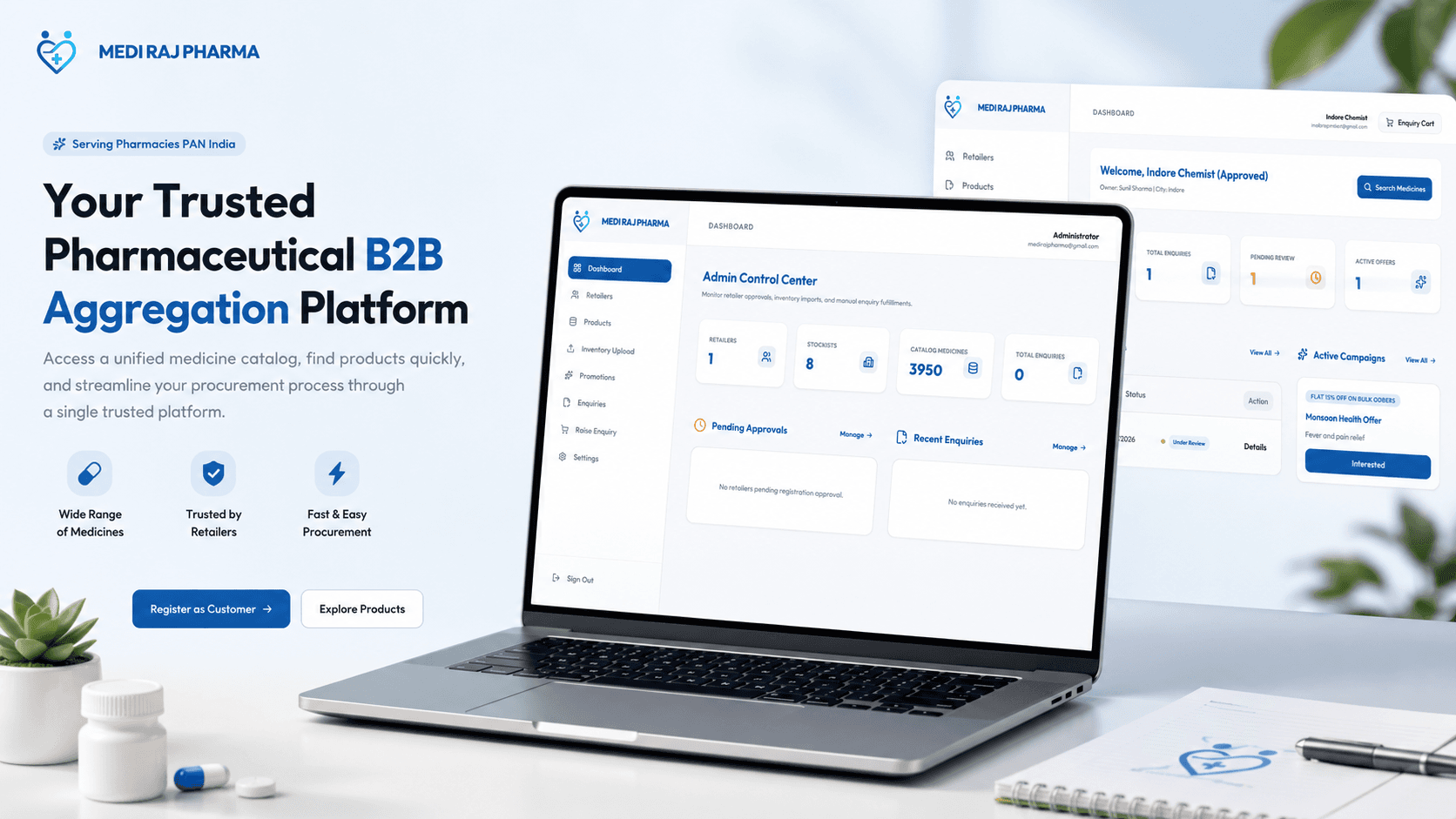 B2B Pharmaceutical Distribution & Ordering Platform